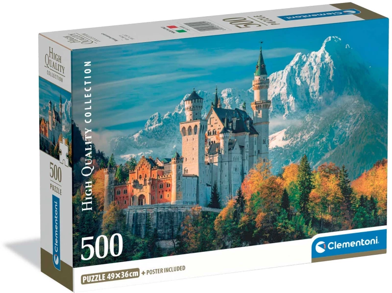 530071 CLEMENTONI ΠΑΖΛ HIGH QUALITY COLLECTION ΚΑΣΤΡΟ NEUSCHWANSTEIN 500 ΤΜΧ - COMPACT BOX