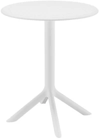 524483 MODA-H ΤΡΑΠΕΖΙ ΚΗΠΟΥ - ΒΕΡΑΝΤΑΣ, PP - UV PROTECTION, ΑΠΟΧΡΩΣΗ ΑΣΠΡΟ Φ60X75CM