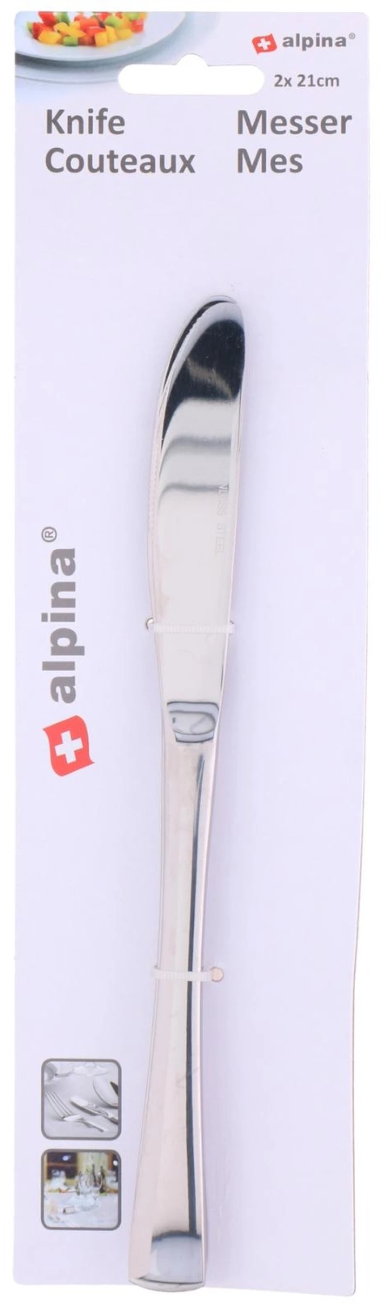 501641 ΜΑΧΑΙΡΙΑ 21CM 2ΤΜΧ ΑΝΟΞΕΙΔΩΤΟ ΑΤΣΑΛΙ ALPINA