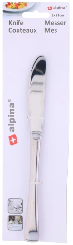 501641 ΜΑΧΑΙΡΙΑ 21CM 2ΤΜΧ ΑΝΟΞΕΙΔΩΤΟ ΑΤΣΑΛΙ ALPINA