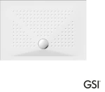 GSI Slim Πορσελάνινη Ντουζιέρα παραλληλόγραμμη 100x80εκ Λευκή