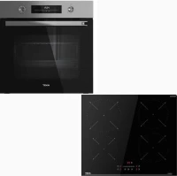 Teka HSB 6360 SS & IBC 64110 SSM Πολυλειτουργικός Φούρνος 71lt & Επαγωγική Εστία 59x52εκ Μαύρη