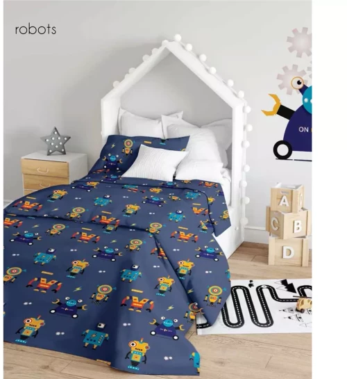 ΣΕΤ ΠΑΠΛΩΜΑΤΟΘΗΚΗ ROBOTS 160x240cm - -