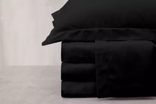 AZUR BLACK ΣΕΤ ΣΕΝΤΟΝΙΑ  ΥΠΕΡΔΙΠΛΑ 240x260cm  100%COTTON SATIN 230TC - -