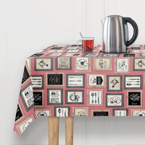 Τραπεζομάντηλο Αλέκιαστο-Αδιάβροχο The Kitchen 401 - 140 x 140