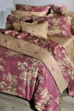 Σετ Σεντόνια Down Town S-886 English Flower Red - Μονό 175x255