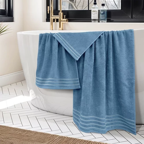 LINO Σετ πετσέτες 3τμχ (30x50,50x90,70x140) Veluva Πετρόλ Πετρόλ Σετ Πετσέτες