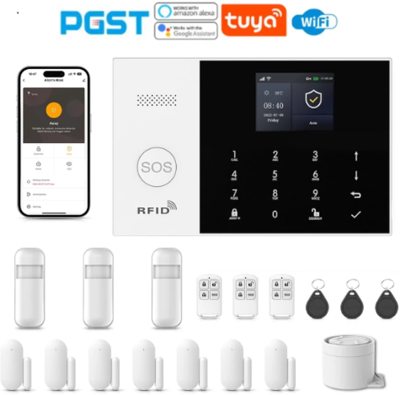 PGST PG-105-F WiFi Ασύρματος Συναγερμός με Ελληνική Γλώσσα