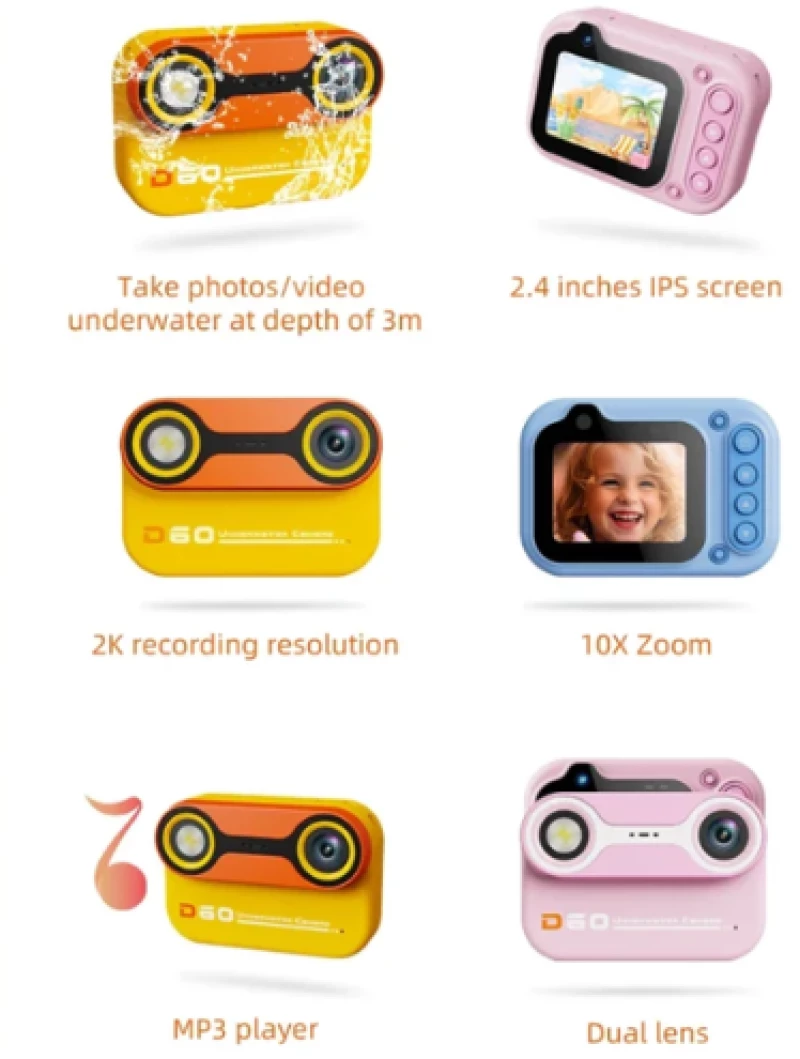 Aquacam 3M Deep Παιδική Αδιάβροχη SOS Κάμερα 1080P Υποβρύχια – Μπλε