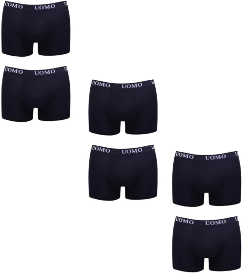 Boxer Ανδρικά 6Pack D1012 - ΜΑΥΡΟ