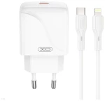 XO L141 ΦΟΡΤΙΣΤΗΣ 20W, 1 ΘΥΡΑ TYPE-C ΜΕ ΚΑΛΩΔΙΟ PD ΣΕ LIGHTNING, ΛΕΥΚΟΣ
