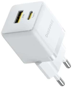 BASEUS PALM ΦΟΡΤΙΣΤΗΣ ΓΡΗΓΟΡΗΣ ΦΟΡΤΙΣΗΣ, 2 ΘΥΡΕΣ, 30W, ΛΕΥΚΟΣ