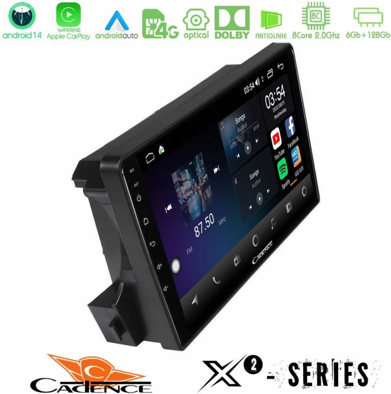 Cadence x2 Series 8core Android14 6+128gb Ssangyong Actyon/kyron 2005-2014 Navigation Multimedia Tablet 9" u-x2-Sy0456