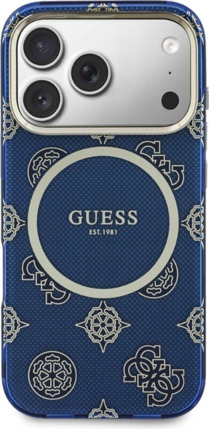 Guess Iml Peony Dot MagSafe Back Cover Θήκη για iPhone 17 Pro - Blue