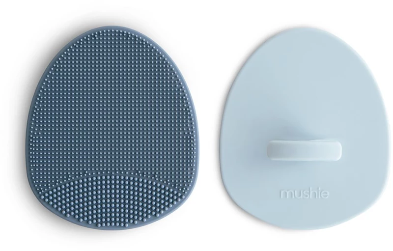 Mushie Βούρτσες Μπάνιου Σιλικόνης Σετ 2τμχ Tradewinds/Periwinkle