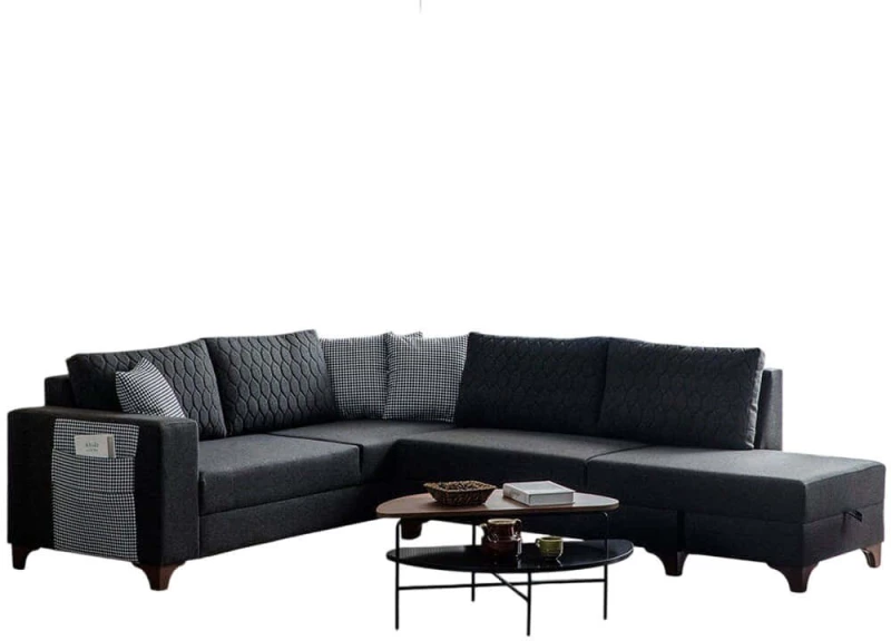 Καναπές - Κρεβάτι Γωνιακός Loft 752EST1354 230x285x80cm Anthracite