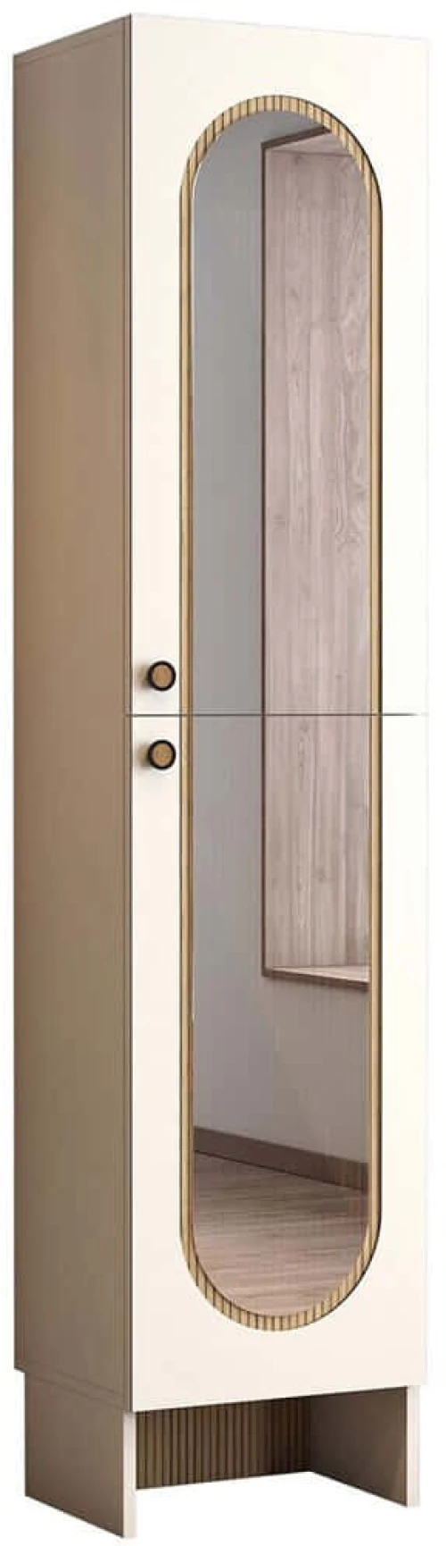 Παπουτσοθήκη - Ντουλάπι Palermo 845HCT4240 45x37x200,6cm Cream-Oak Μοριοσανίδα, Μελαμίνη