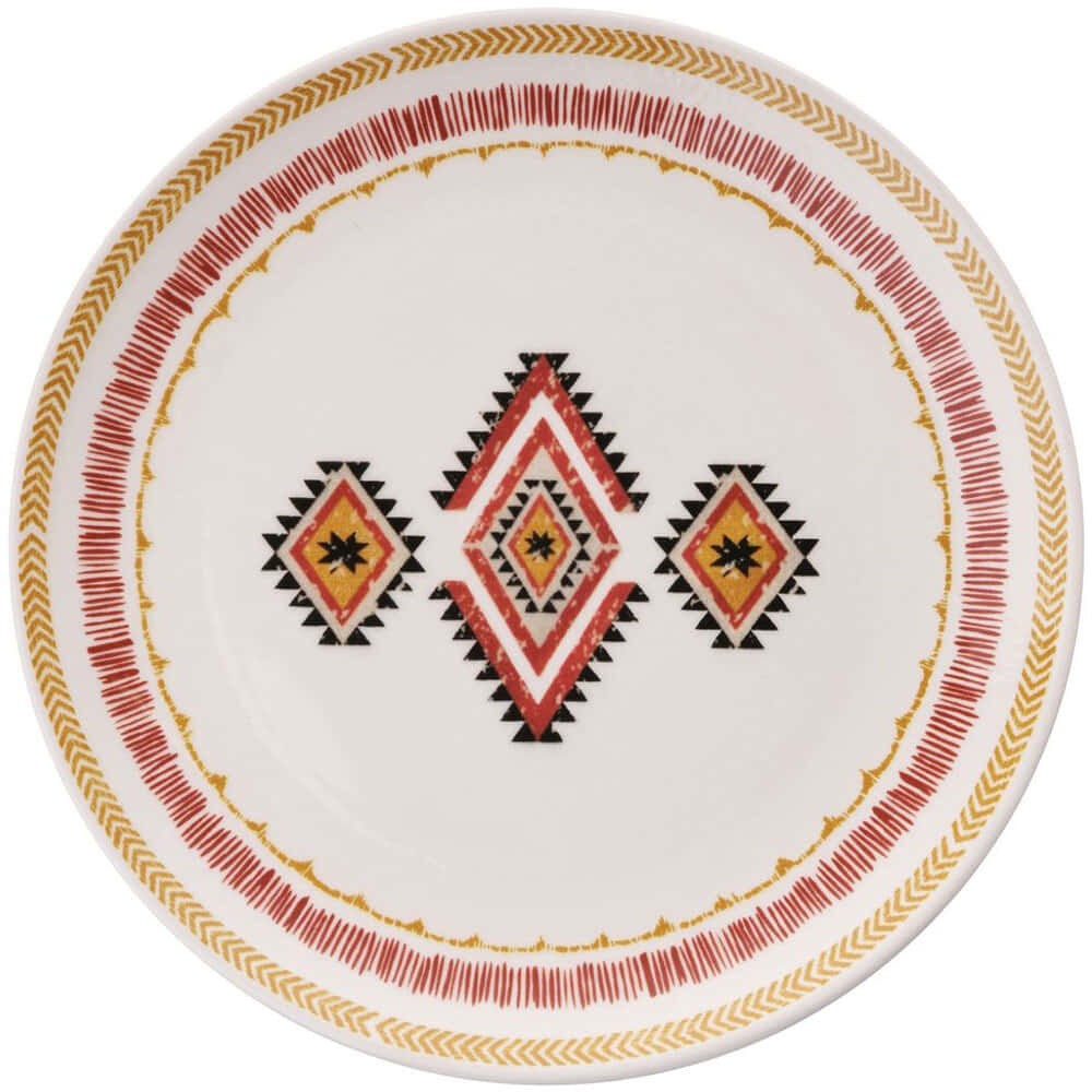 Πιάτο Ρηχό Felix (Σετ 6Τμχ) 471PST1174 25,5x25,5x2,5cm Multi Hermia Κεραμικό