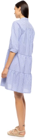 Γυναικείο Φόρεμα Pink Label -  MARINA STRIPE - 3/4 Μανίκι - Σεμιζιέ - Cotton
