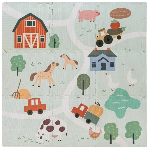 FreeOn Παζλ χαλάκι 9 τεμαχίων 91x91cm Farm 86038