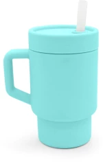 Melii Παγούρι Σιλικόνης με Καλαμάκι Tumbler Μπλε MEL19910