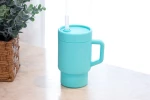 Melii Παγούρι Σιλικόνης με Καλαμάκι Tumbler Μπλε MEL19910