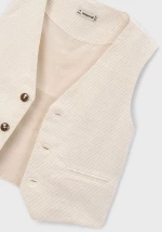 Mayoral Γιλεκο λινο suiting μπεζ μιξη 26-03379-026 3379 Αγόρι