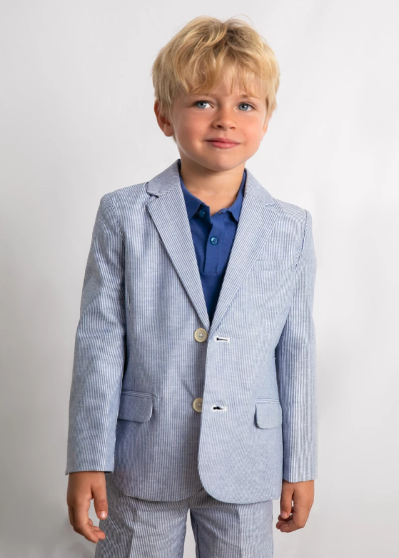 Mayoral Σακακι λινο suiting μπλε ριγε 26-03437-049 3437 Αγόρι