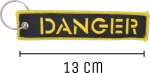 Μπρελόκ Υφασμάτινο με κέντημα danger