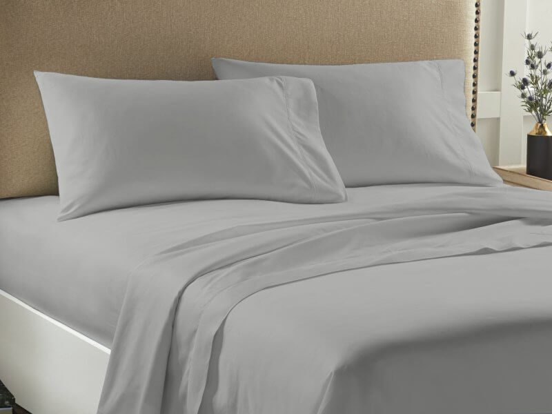 Σετ Σεντόνια Διπλά Μονόχρωμα Economy Γαρύφαλλο 200x245