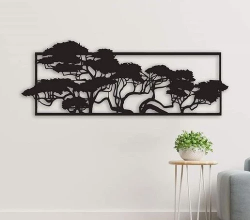 Intra απο ξύλο plywood 3mm-4mm πάχος – Πλαίσιο πίνακα τέχνης τοίχου δέντρων 12x15 cm INTRAVECTRY-MY544089