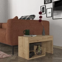 Τραπεζάκι βοηθητικό Rosana Megapap χρώμα sapphire oak 35x29,5x60εκ.