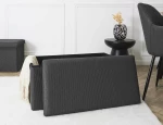 Σκαμπό-μπαούλο Atom Home Deco Factory - 76x38x38cm - Γκρι
