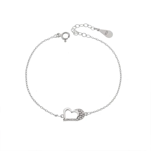 Βραχιόλι Γυναικείο Senza από ασήμι 925, καρδιά
