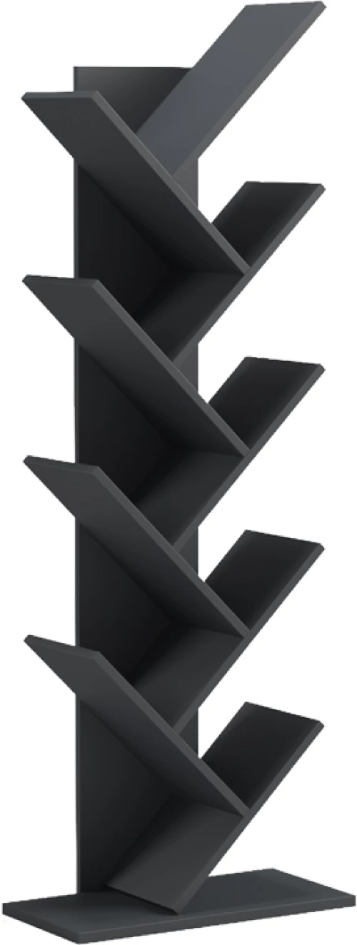 Βιβλιοθήκη Fyllo pakoworld ανθρακί 50x25x141.5εκ