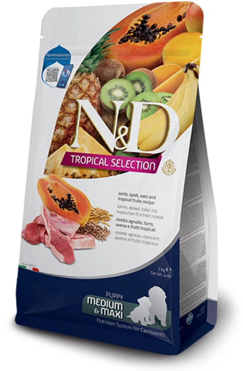 N+D Dog Tropical fruits Lamb Spelt + Oats Puppy Medium + Maxi 2kg