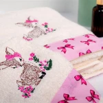 Πετσέτες Παιδικές Σετ 2 τεμ Deer 198 Ecru-Pink Dimcol