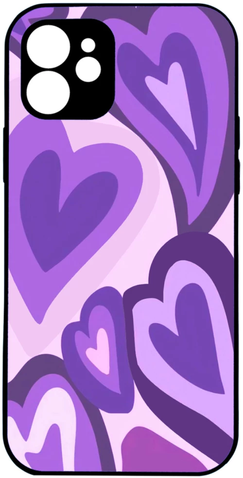 Purple Hearts Design 1 - iPhone 14 Pro Max