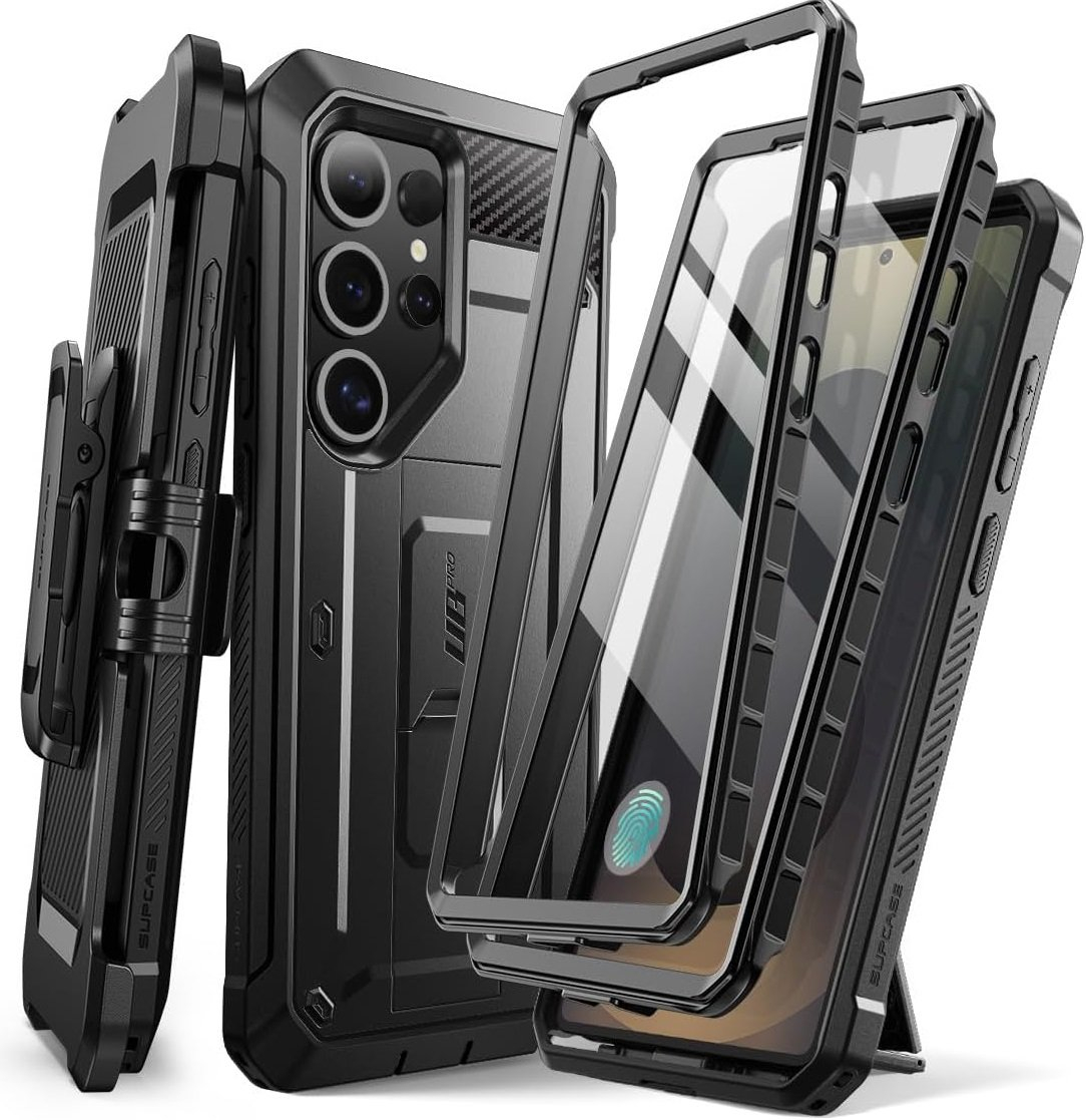 Θήκη Samsung Galaxy S25 Ultra Supcase Unicorn Beetle Pro Set Ανθεκτική Full Body 360° με KickStand - Black (843439156562)