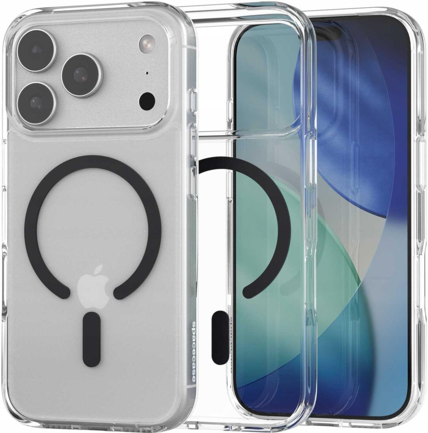 Θήκη iPhone 17 Pro Spacecase Clear MagSafe Σκληρή Διάφανη με MagSafe - Black (5905719131005)