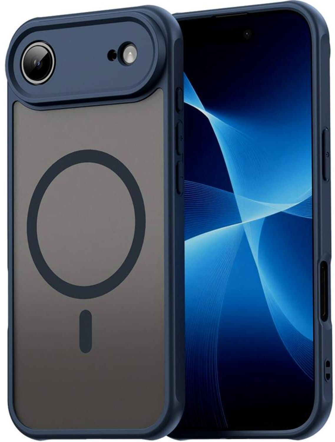 Θήκη iPhone Air Techsuit HaloFrost II MagSafe Σκληρή Ημιδιάφανη με MagSafe - Navy Blue (5949419296756)