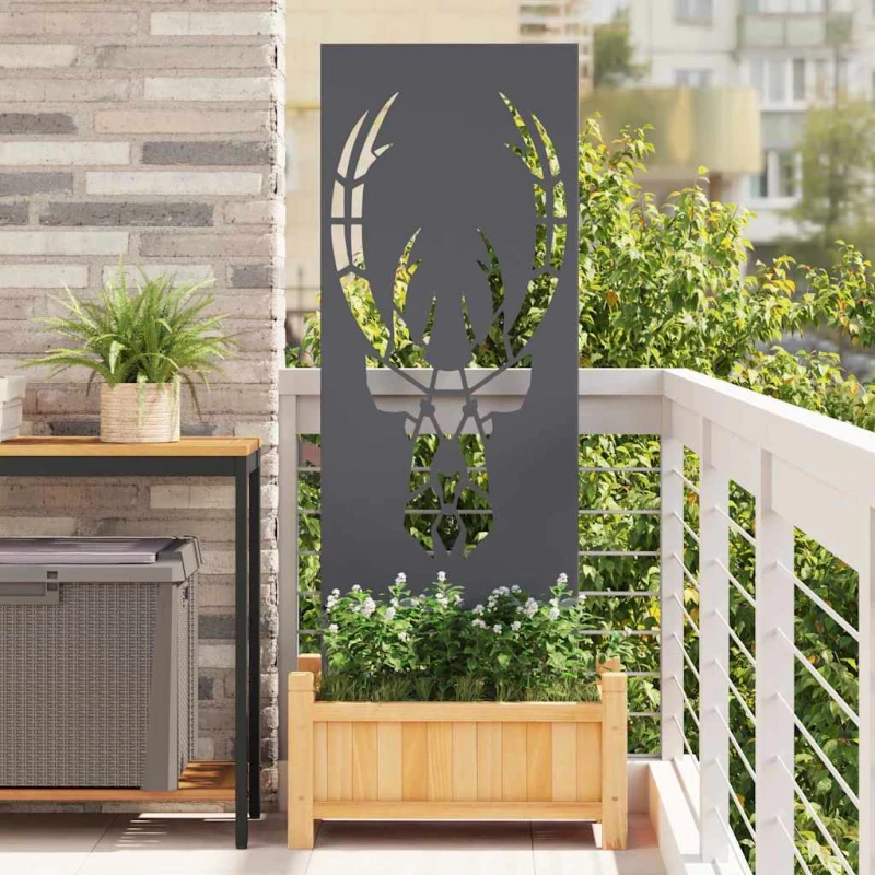 vidaXL Οθόνη Ιδιωτικότητας Κήπου Animal Print Ανθρακί 50 x 140 εκ
