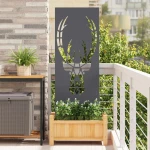vidaXL Οθόνη Ιδιωτικότητας Κήπου Animal Print Ανθρακί 50 x 140 εκ