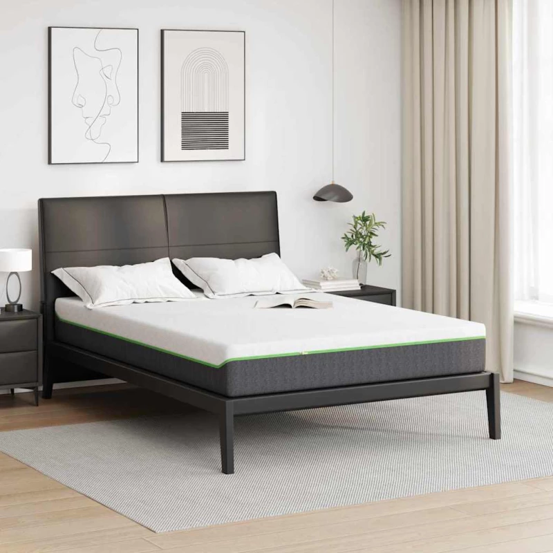 vidaXL Στρώμα Λευκό και Γκρι 140 x 190 cm Τσέπες ελατηρίων