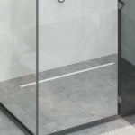 vidaXL 360° Νεροχύτης ντους με λεπτό μοντέλο Ασημί 90 cm