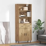 vidaXL Highboard με συρτάρι Artisan Oak 69,5 x 34 x 180 εκ.