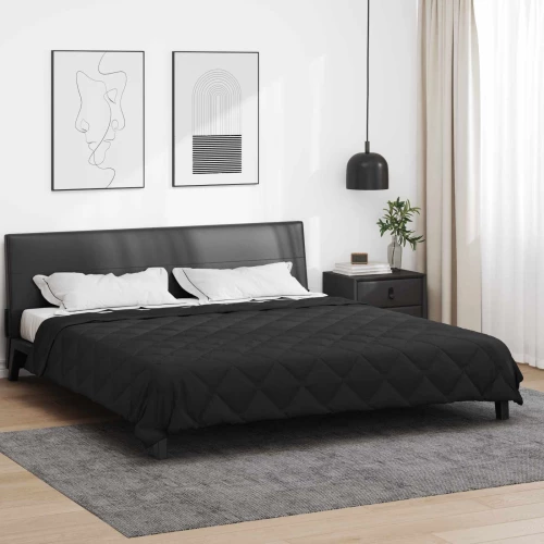 vidaXL Κουβέρτα ολόκληρου του χρόνου Μαύρο 220 x 200 εκ Μικροΐνες