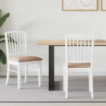 vidaXL Καρέκλες φαγητού 2 pcs Λευκό 50 x 52,5 x 91 εκ