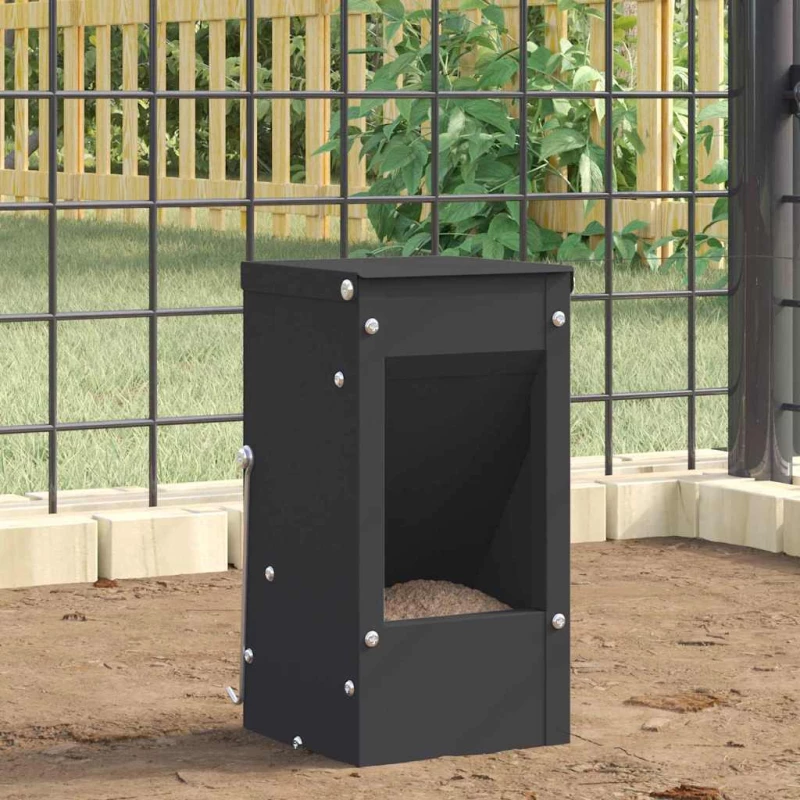 vidaXL Ταΐστρα Χαμστεριών Μαύρο 12,5 x 12,5 x 25 εκ.