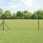 vidaXL Στύλος Περιφράξεων 2 pcs Γκρι 70 cm Ατσάλι με Επικάλυψη Πούδρας